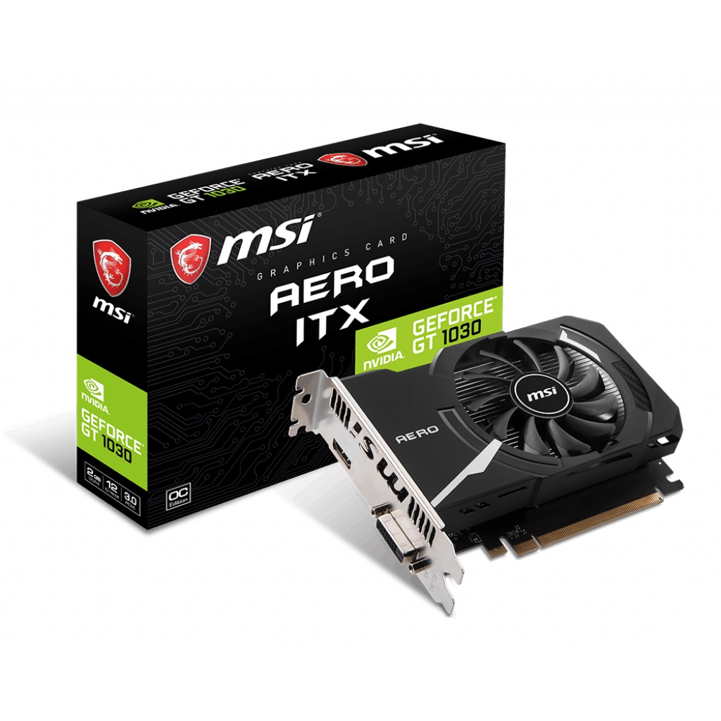 Card màn hình MSI GeForce GT 1030 AERO ITX 2GD4 OC - Hàng Chính Hãng