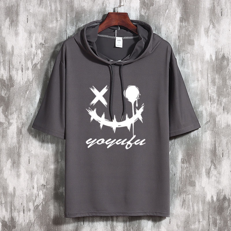 Áo Hoodie Tay Lỡ In Họa Tiết Hoạt Hình Phong Cách Nhật Bản Thời Trang Mùa Hè Cho Nam