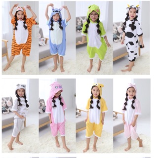 Bộ ngủ cộc tay hình thú cho bé chất cotton (có sẵn)
