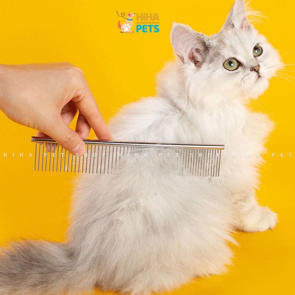 Lược Chải Lông Rối Cho Chó Mèo Thú Cưng Có 2 Đầu Giúp Lấy Lông Rụng Chất Liệu Thép Không Gỉ.