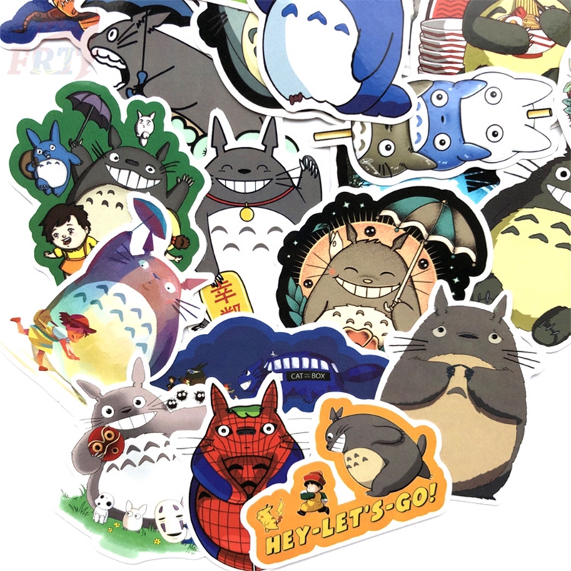 ❉ My Neighbor Totoro Giấy và decal dán tường ❉ 64Pcs/Set Anime Waterproof DIY Fashion Decals Doodle Stickers