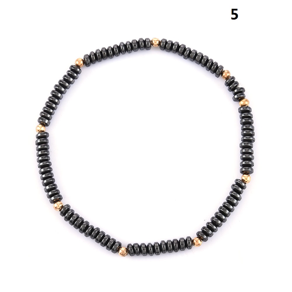 Simple Auspicious Amulet Handmade Bracelet Men's Stone Beaded Bangle Accessories