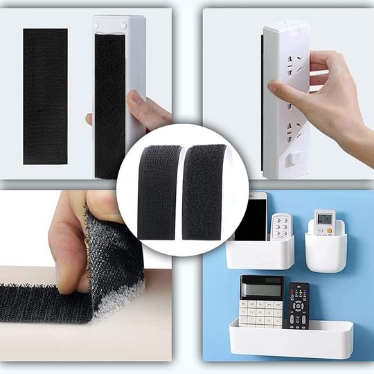 Bộ 2 cuộn băng khóa dán 15.75ft tự dính 2 mặt tái sử dụng được