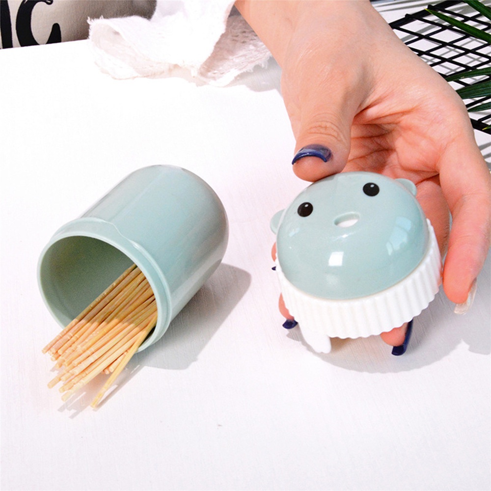 [Tổng Kho Sỉ] Hũ Ống Đựng Tăm Xỉa Răng Mặt Gấu Đáng Yêu CDS1087- Lọ Hình Tròn Decor Bàn Ăn