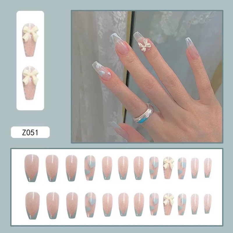 Móng Giả nail box 24 móng tay TẶNG NGAY keo dán móng tay
