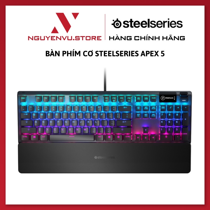 Bàn phím cơ Gaming Steelseries Apex 5 - Hàng Chính Hãng