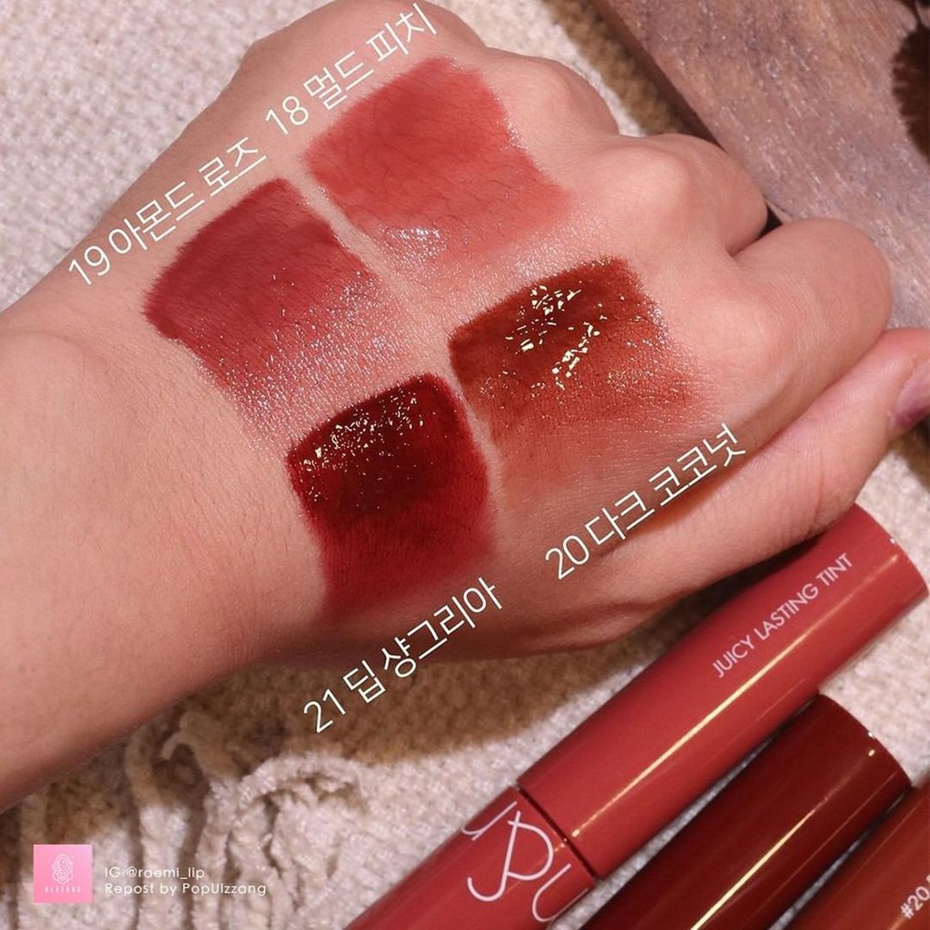 (Màu 18,19,20,21) Son Tint Lì Romand Juicy Lasting Tint Ripe Fruit