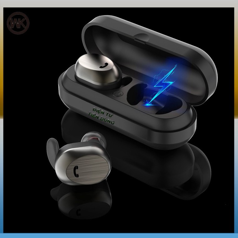 TAI NGHE BLUETOOTH WK DESIGN BD800 - TAI NGHE KHÔNG DÂYLOẠI 2 TAI NGHE- TAI NGHE CÓ MIC TIỆN CHO ĐÀM THOẠI ♥️♥️