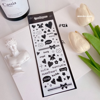 STICKERS DECOR TOPLOADER B&W ☁️ CÓ SẴN HÌNH DÁN TRANG TRÍ TOPLOADER🖤