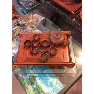 Khay trà gỗ cuốn thư