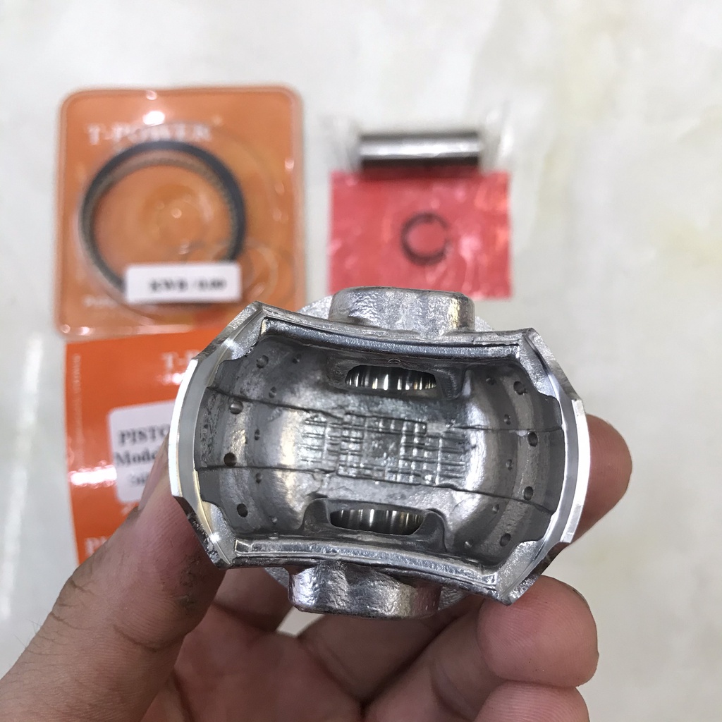 Bộ Piston Trái 50 Wave RS ắc 13 ful Bạc Ắc Phe cài chính hãng T-Power