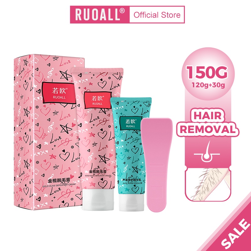 Kem tẩy lông RUOALL 120g + 30g cao cấp thân thiện với làn da không đau cho nam và nữ | BigBuy360 - bigbuy360.vn