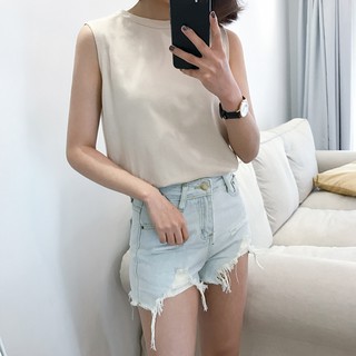 Áo Thun Cổ Tròn XJ-Plain Phong Cách Hàn Quốc