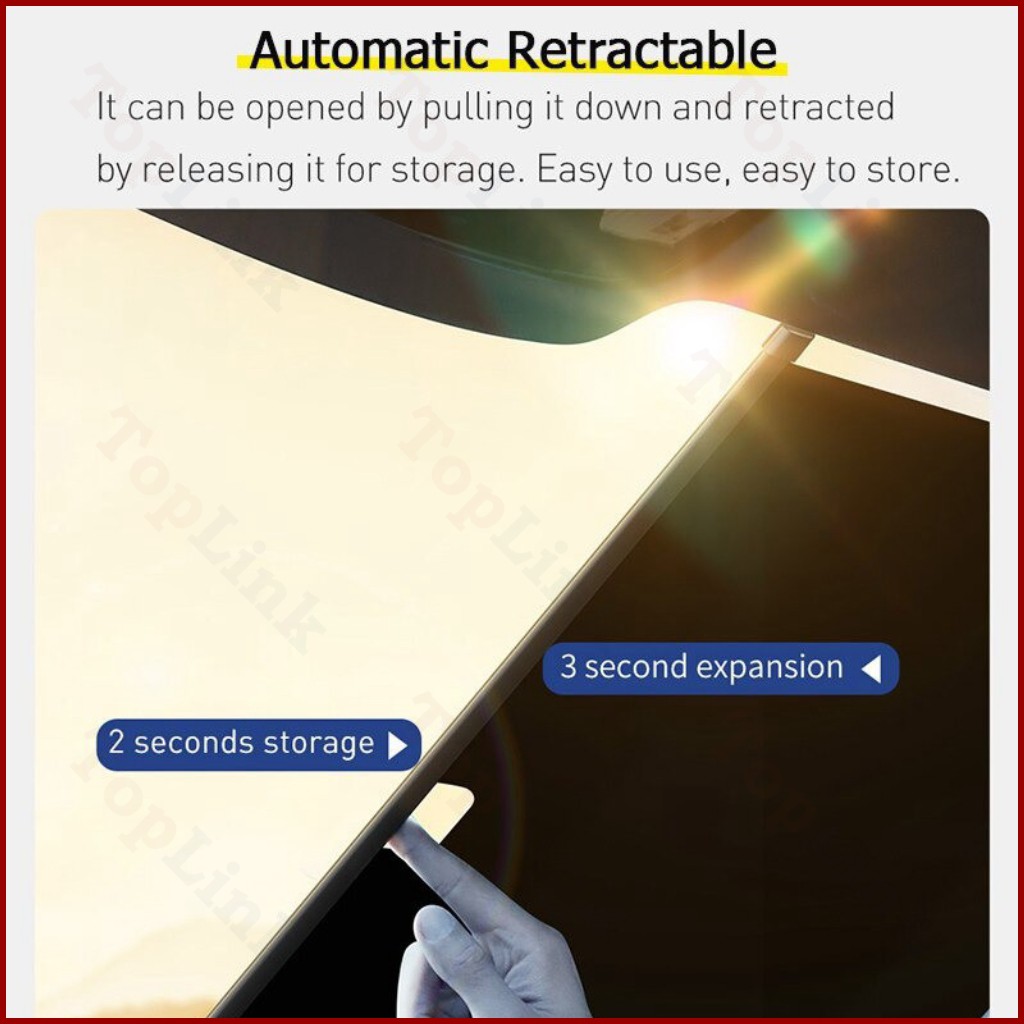[TOPLINK]Tấm Che Nắng Tự Động Thu - Màn Kéo Che Nắng Chống Nắng Mặt Trời Bảo Vệ Kính Ô Tô Baseus