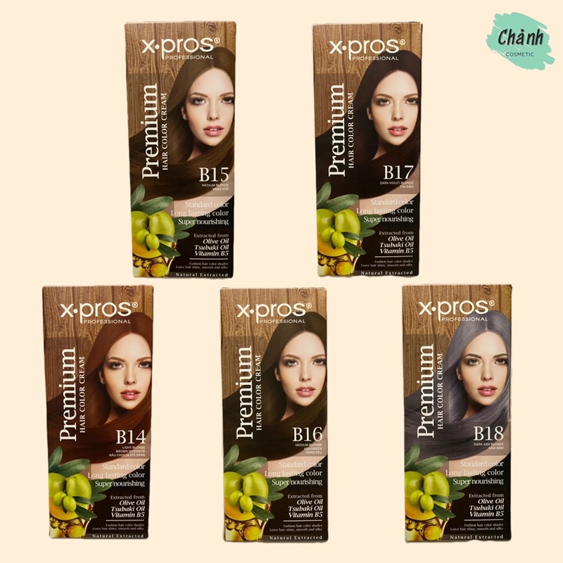 Kem Nhuộm Tóc Cao Cấp Chiết Xuất Olive X-PROS Professional 60ml