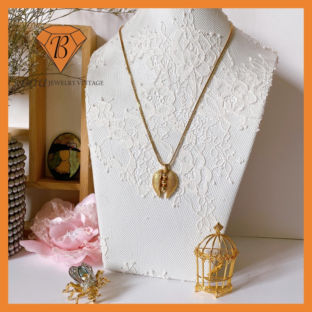 VÒNG CỔ VÀNG SECONDHAND TRANG SỨC SI NHẬT BẢN BOU JEWELRY VINTAGE MÃ VC321