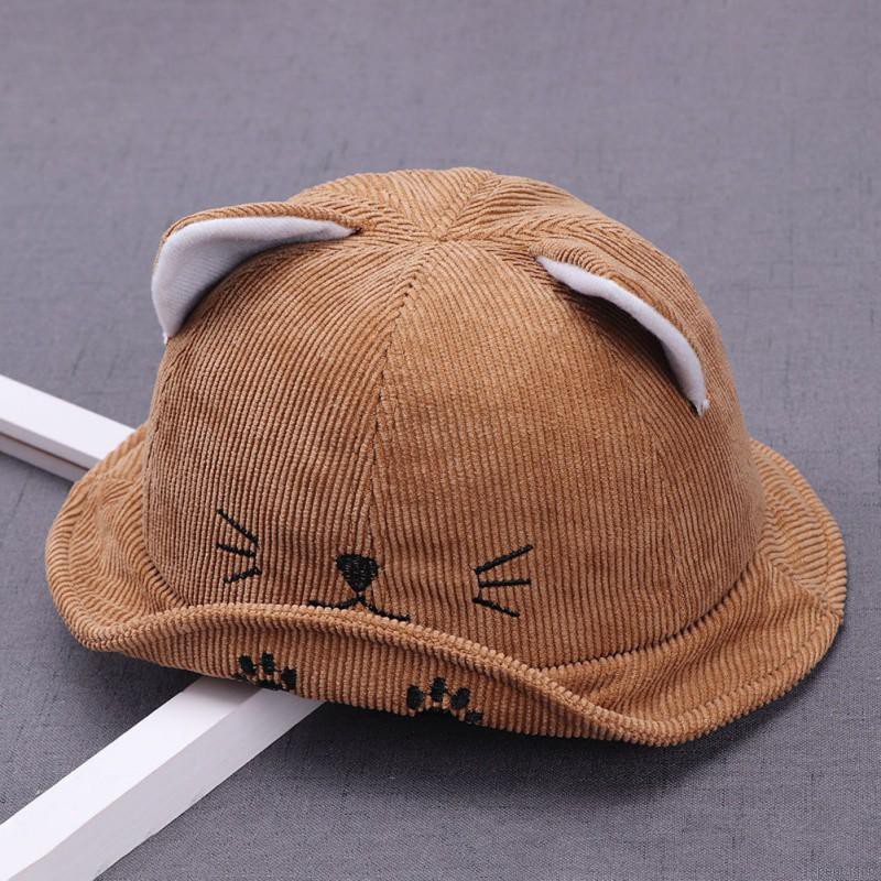 Nón Bucket phối tai mèo đáng yêu cho bé