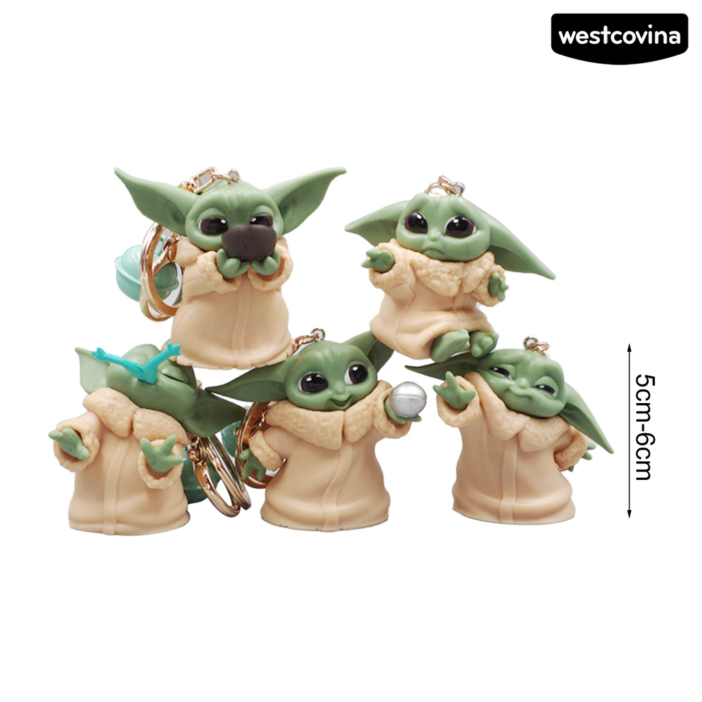 Set 5 Móc Khóa Hình Yoda Dễ Thương