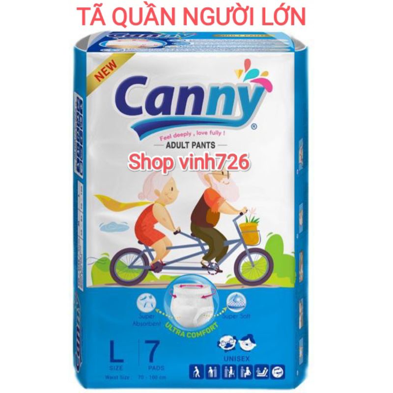 Bỉm quần Canny cao cấp (1 gói M8-L7 từ 40-75 kg) dành cho người già và phụ nữ sau sinh