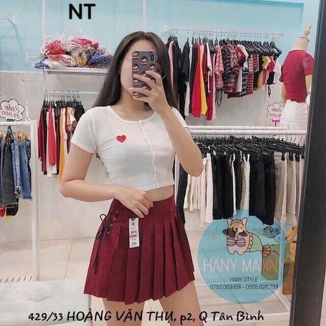 Áo crt thêu tim