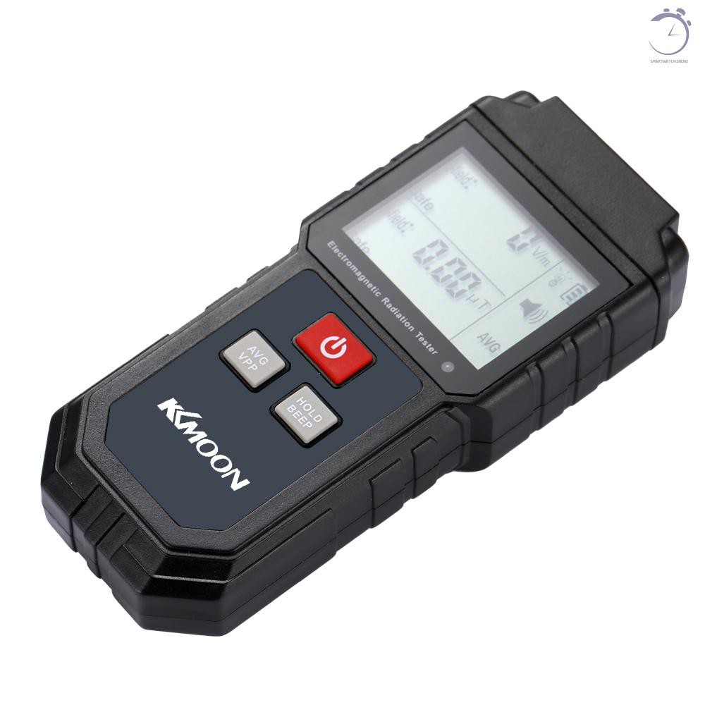 Máy đo bức xạ điện từ trường cầm tay KKmoon Máy đo bức xạ điện từ trường với báo động âm thanh và ánh sáng♠