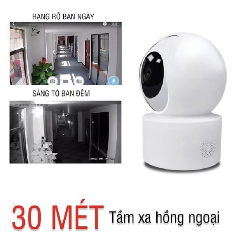 Camera wifi trong nhà xoay 360 độ CARECAM 2.0 Mpx full HD1080 - đàm thoại 2 chiều, phát hiện - hồng ngoại ban đêm