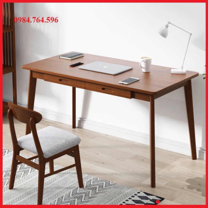 Bàn làm việc thông minh đa năng có ngăn kéo chất liệu gỗ thông tự nhiên mặt bàn phủ MDF chống xước tiện lợi