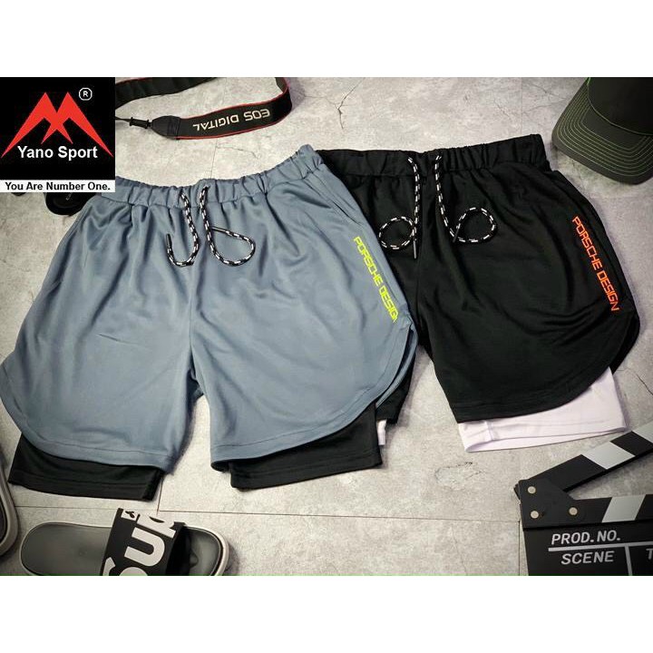 Quần gym nam 2 lớp STTK08 quần thể thao nam chạy bộ ngắn bó cao cấp đẹp giá rẻ | BigBuy360 - bigbuy360.vn