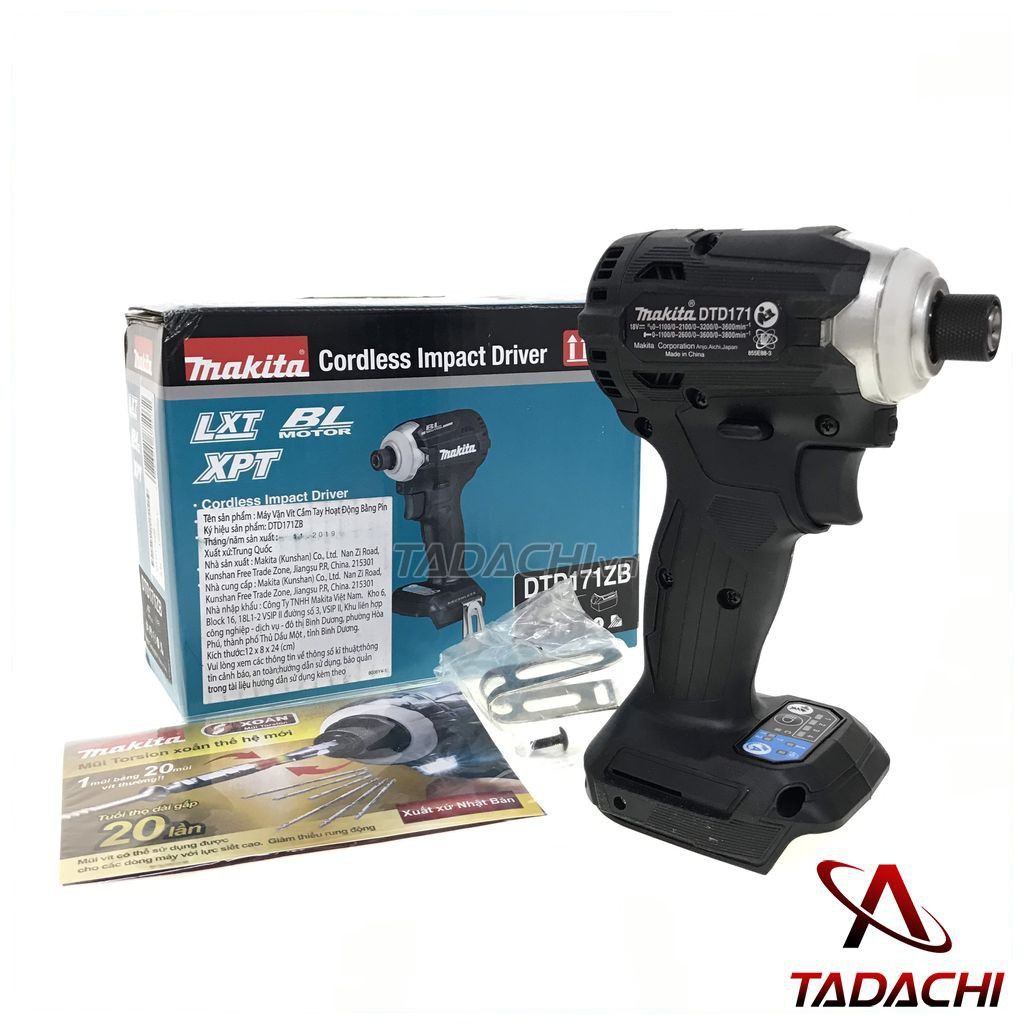 Máy vặn vít dùng pin 18V Makita DTD171ZB (Thân máy màu đen)