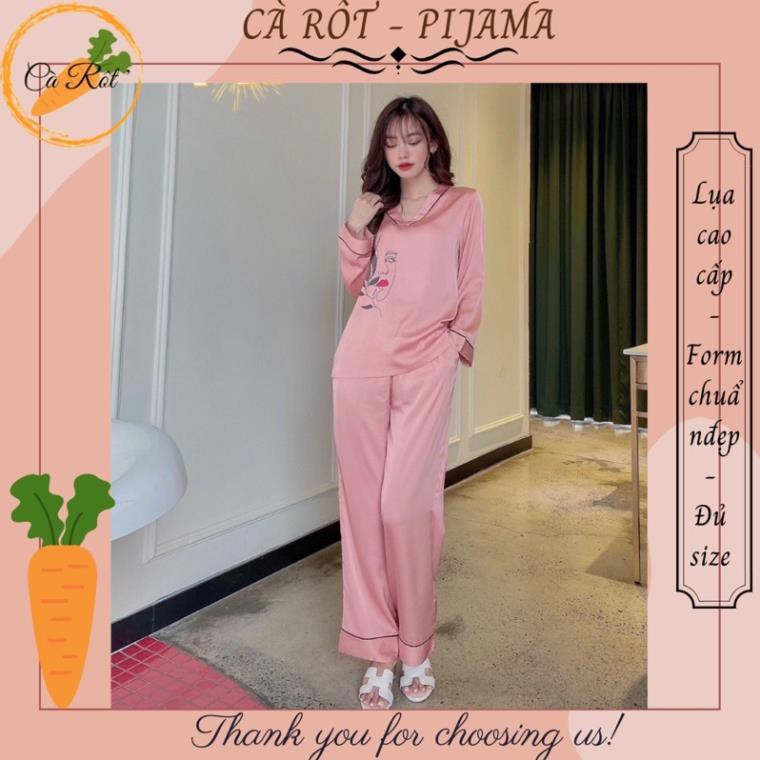 💐 ĐỒ BỘ PIJAMA (FULLSIZE 40-80KG) LỤA LATIN MẶC NHÀ, SAU SINH QUẦN DÀI TAY DÀI 💐 Đẹp