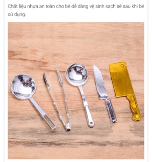 Vỉ Đồ Chơi Bếp Vàng Bạc