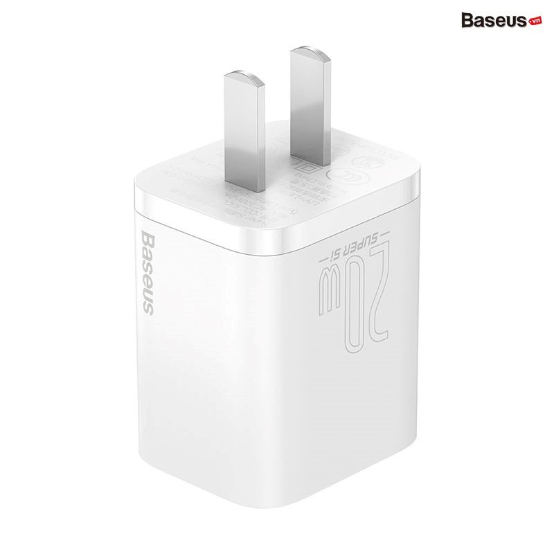 Bộ sạc nhanh, nhỏ gọn Baseus Super Si Quick Charger 20W dùng cho iPhone 12/iP11/XS Max