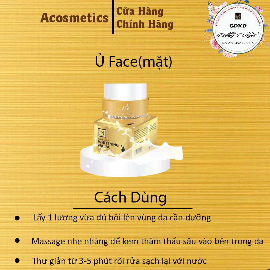 Nạ Ủ Trắng Nếp Than Acosmetics, bật tone ngay lần đầu sử dụng, giúp da trắng sáng, mềm mịn và căn bóng