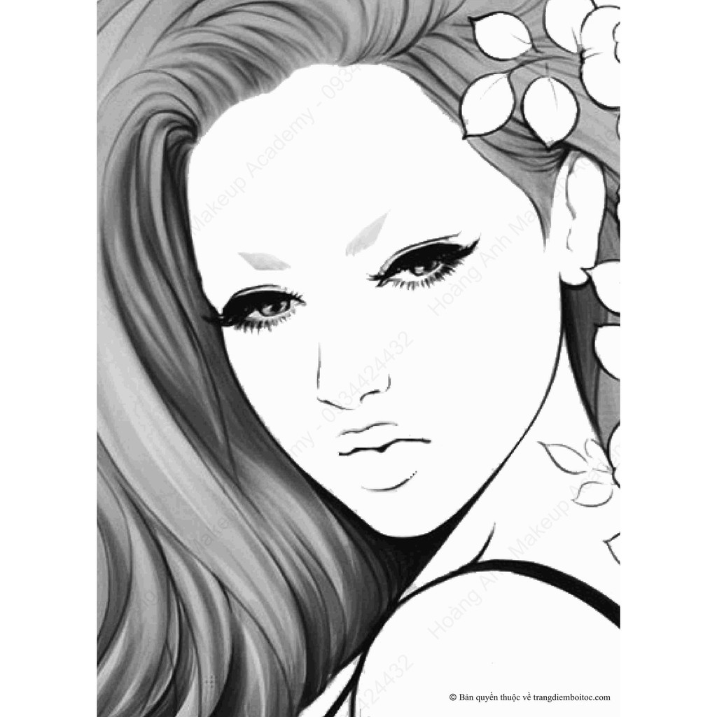 Bộ giấy trang điểm Makeup Facechart beauty