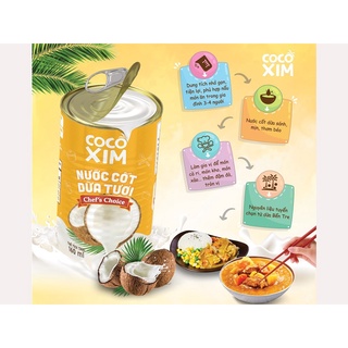 Nước cốt dừa tươi chef's choice Cocoxim lon 160ml