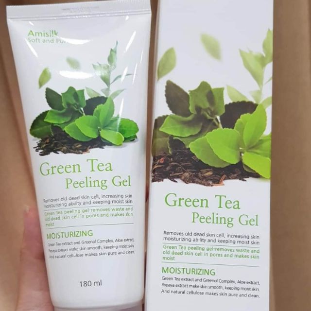 Tẩy da chết Amisilk Green Tea Peeling gel