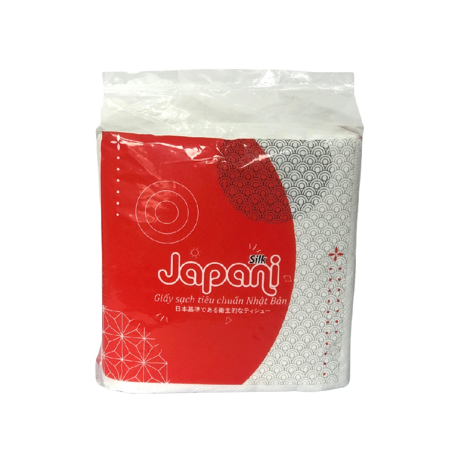 Giấy ăn napkin cao cấp 2 lớp 100 tờ Japani siêu dai - siêu dày combo 5 - 10 gói | Thế Giới Giấy | JPS102