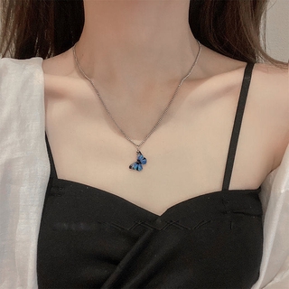 Dây chuyền mặt hình bướm màu gradient thời trang hè xinh xắn