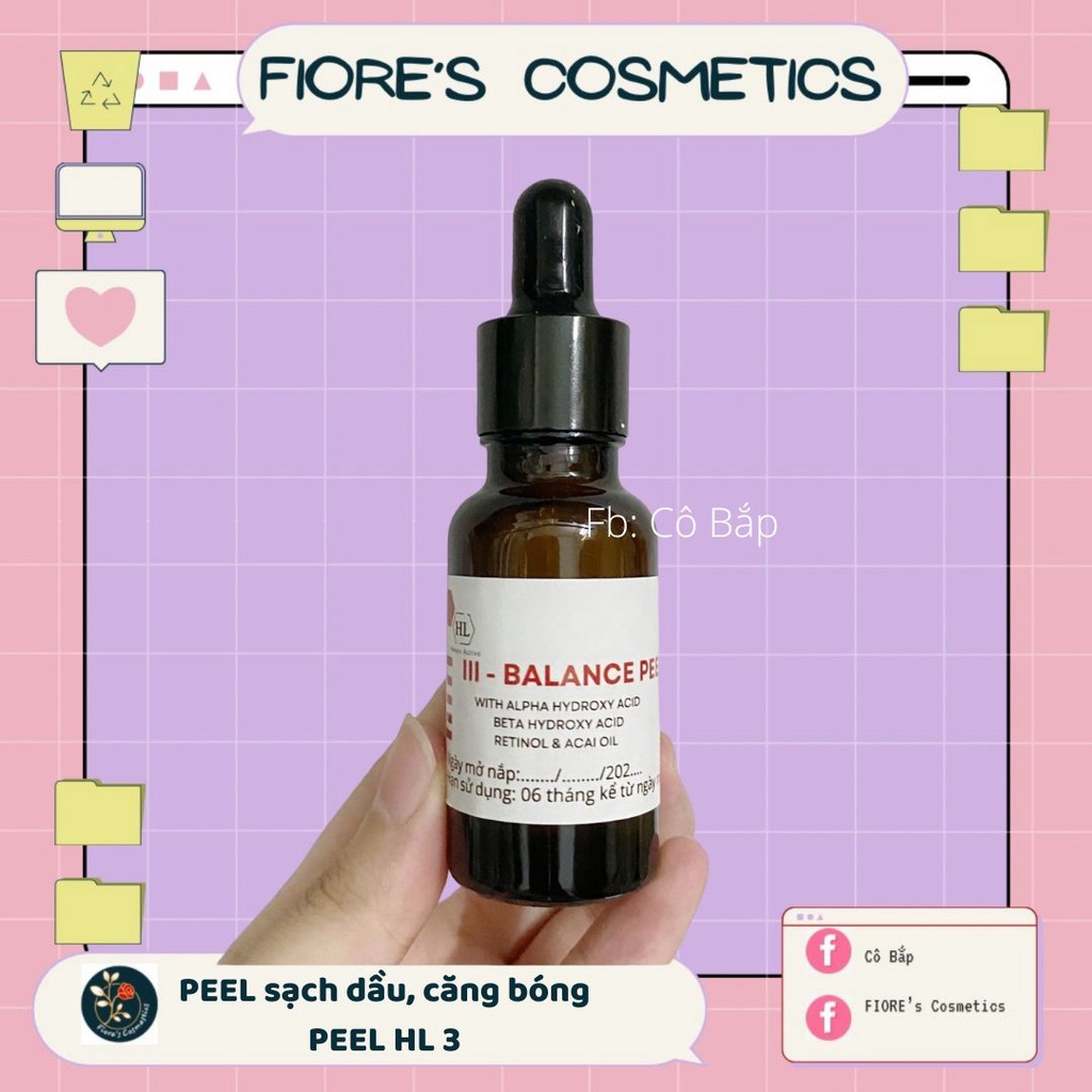 Làm sạch bã nhờn Peel HL III  BALANCE PEEL