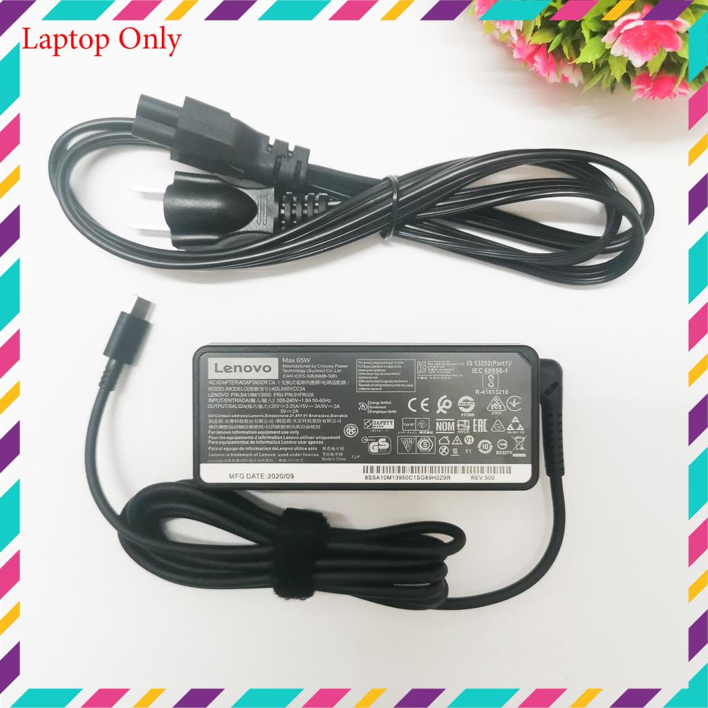 Sạc Laptop Lenovo 20V - 3.25A - 65W Zin chân Type-C