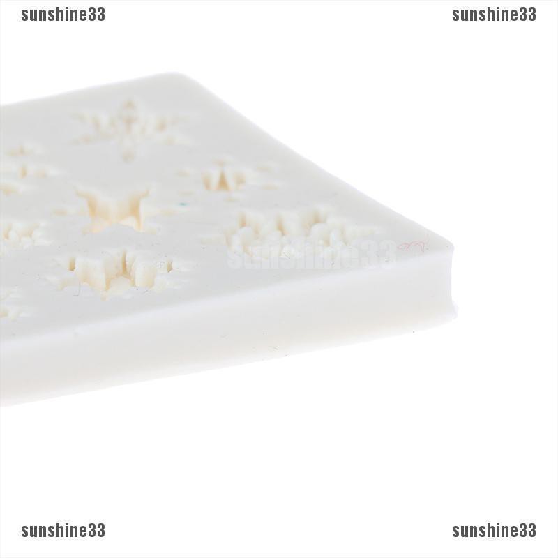 Khuôn Silicone Làm Bánh / Xà Phòng / Sô Cô La Hình Bông Tuyết DIY