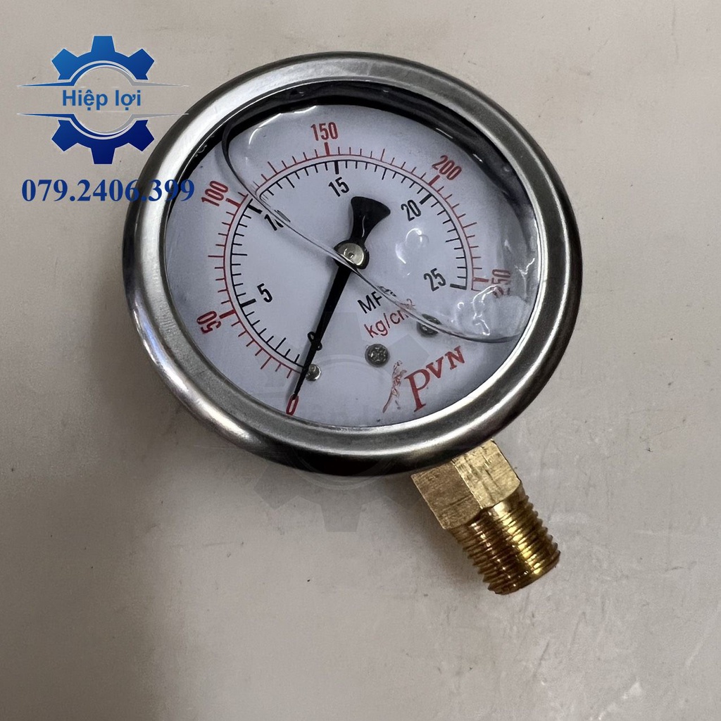 Đồng hồ áp suất hơi/ dầu/ nước chân đứng