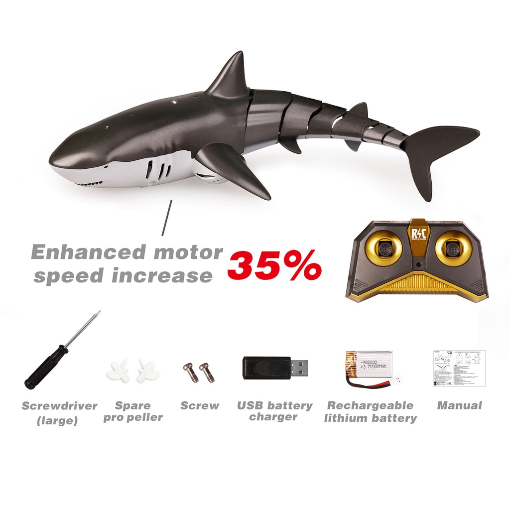 Đồ Chơi Thuyền Cá Mập Điện Tử Điều Khiển Từ Xa Độc Đáo Cho Bé
