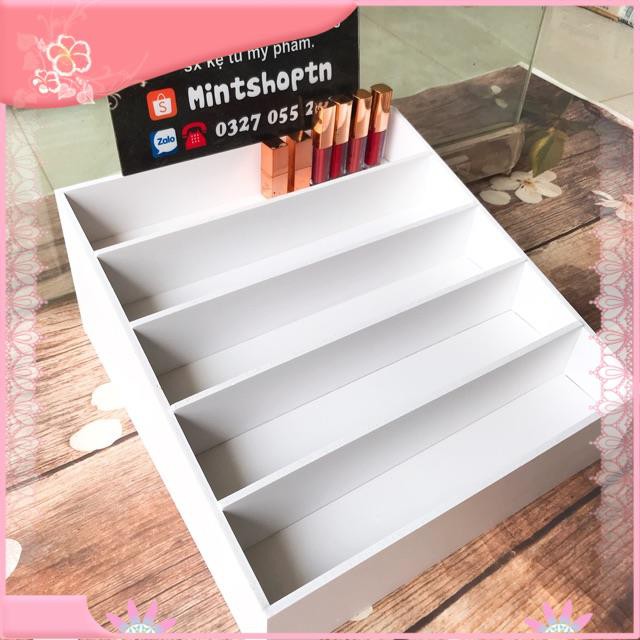 kệ trưng bày mỹ phẩm phân tầng 31cm , khay trưng bày sơn móng nail và son , kệ trưng bày nước hoa