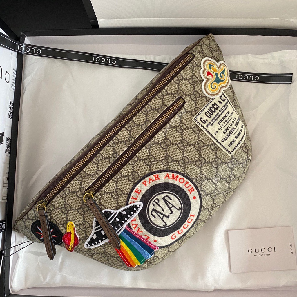 Túi đeo chéo Gucci Bag đĩa bay vân monogram họa tiết 28x18x8 LA fullbox