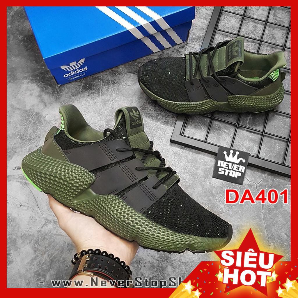 Giày thể thao ADIDAS PROPHERE ĐEN XANH phản quang phát sáng 3 sọc cực đẹp [TẶNG VỚ]