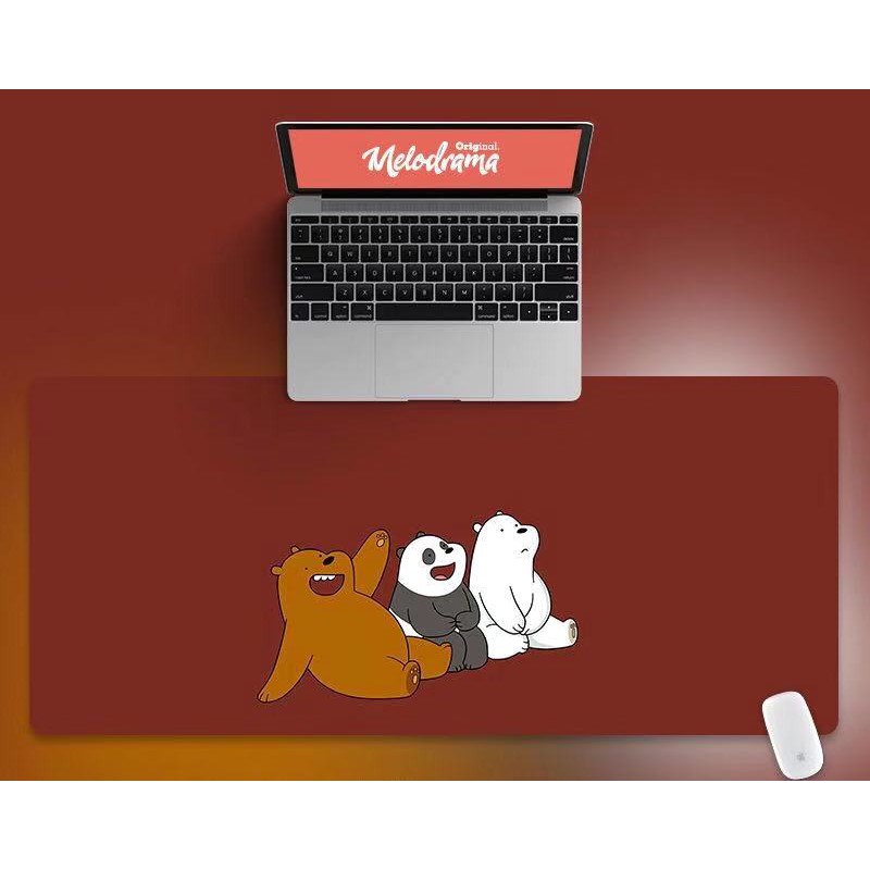 Three bears cartoon mouse pad keyboard pad