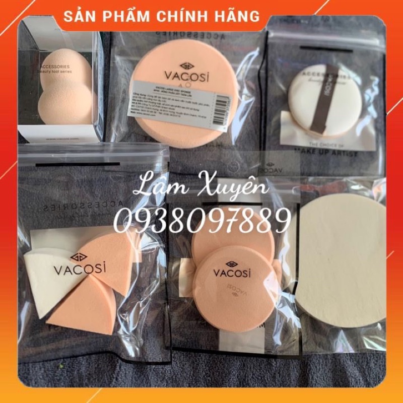 Bông phấn đánh kem, đánh Cushion CHÍNH HÃNG tán kem nền dễ dàng, kem thấm đều vào bề mặt, bề mặt nhẵn mịn