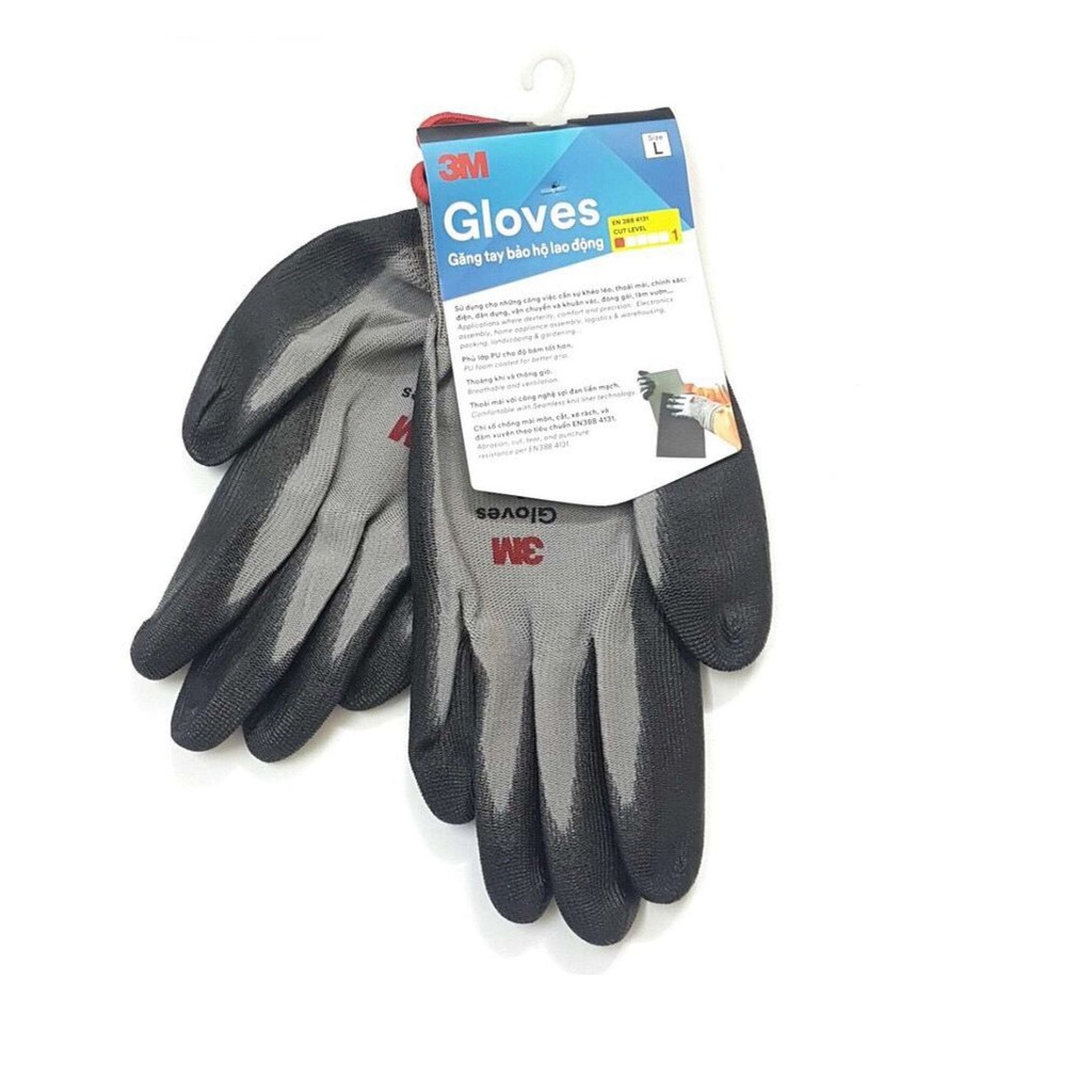 Găng tay đa dụng màu xám 3M GTDD - Size L, găng tay bảo hộ lao động