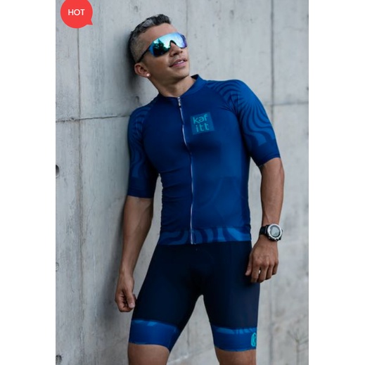 Bộ quần áo chạy xe đạp tay ngắn thời trang dành cho nam và nữ